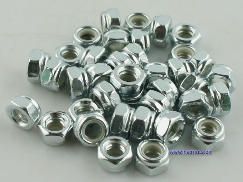 10 Pcs 3/4-10 Nylon Insert Lock Nuts - Thin Jam Half Height - Grade 2 Zinc Steel