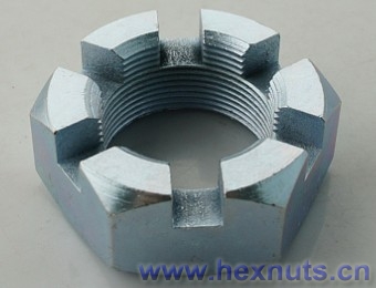 10 1-14 Slotted Hex Castle Nut Zinc Plated 1" x 14 Fine  Thread 1 inch fine 